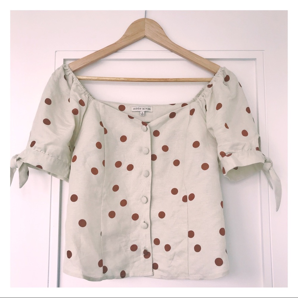 Moon River polka dot blouse